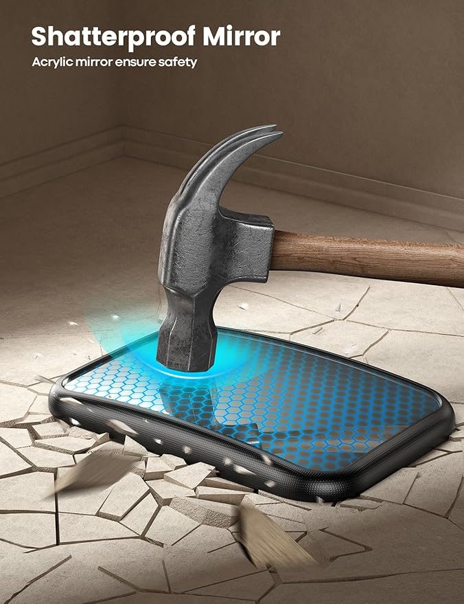 Lamicall Baby Car Mirror for Backseat - [2025 Safest Triangle Hook Clip] Acrylic Car Seat Mirror for Rear Facing, 360° Rotation & Wide Clear View, 3S Quick Install, Newborn Baby Essentials Accessories