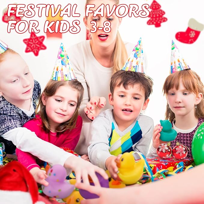 50 Pack Rubber Ducks for Kids Bath Toys and Jeep Ducks for Ducking, Rubber Ducks in Bulk for Kids, Baby Showers Accessories, Birthday Gifts and Summer Pool Party