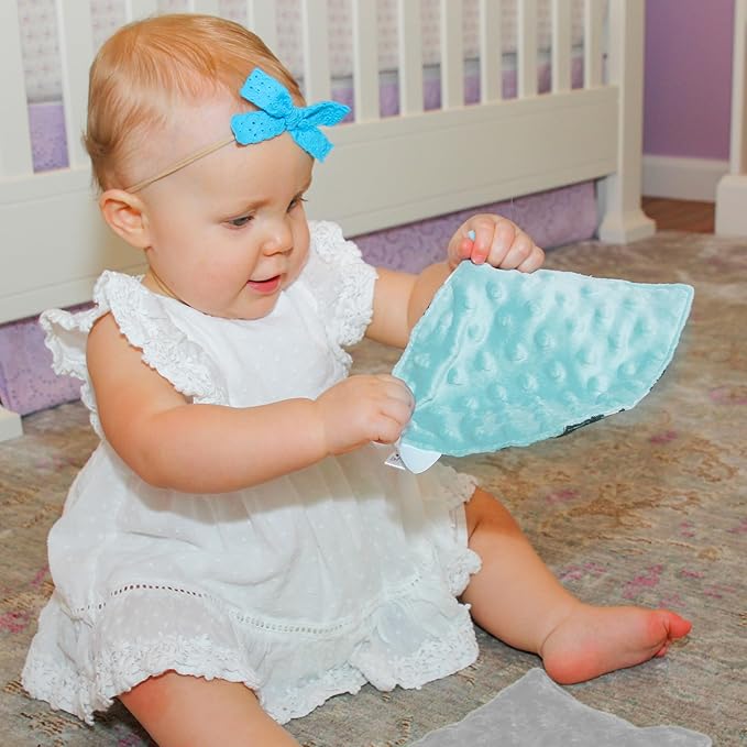 S&T INC. Crinkle Squares Baby Toys, 6 Inch x 6 Inch, City Dots, 2 Pack