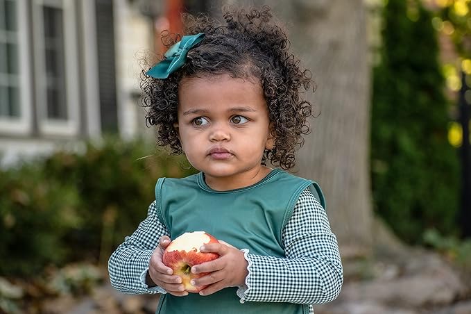 BapronBaby Minimalist Pine Bapron - No Neck Tie Safer Bib for Baby & Toddler - Soft Waterproof Stain Resistant - Machine Washable - Sz Baby/Toddler 6m-3T