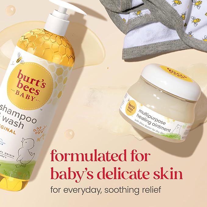 Baby Shampoo & Wash, Burt's Bees Tear Free Soap, Baby Care, Original, 21 Ounce (Packaging May Vary)