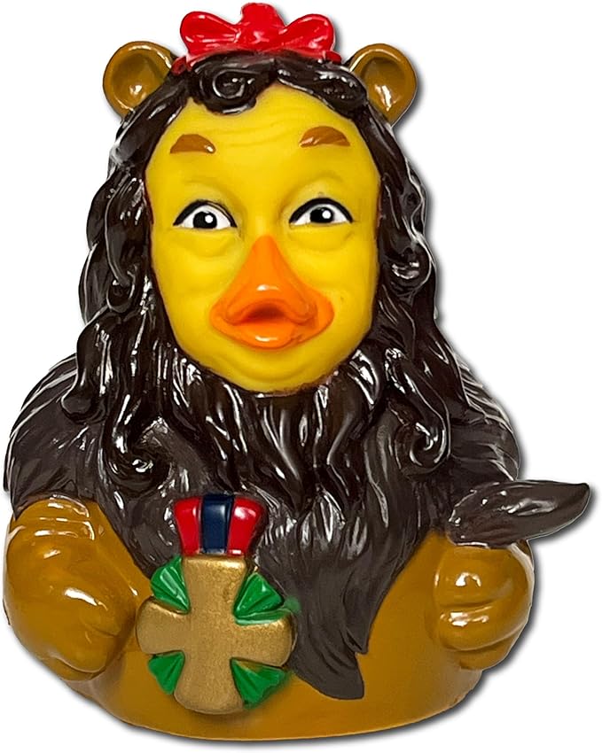 CelebriDucks - Cowardly Lion - Floating Rubber Ducks - Collectible Bath Toy Gift for Kids & Adults of All Ages