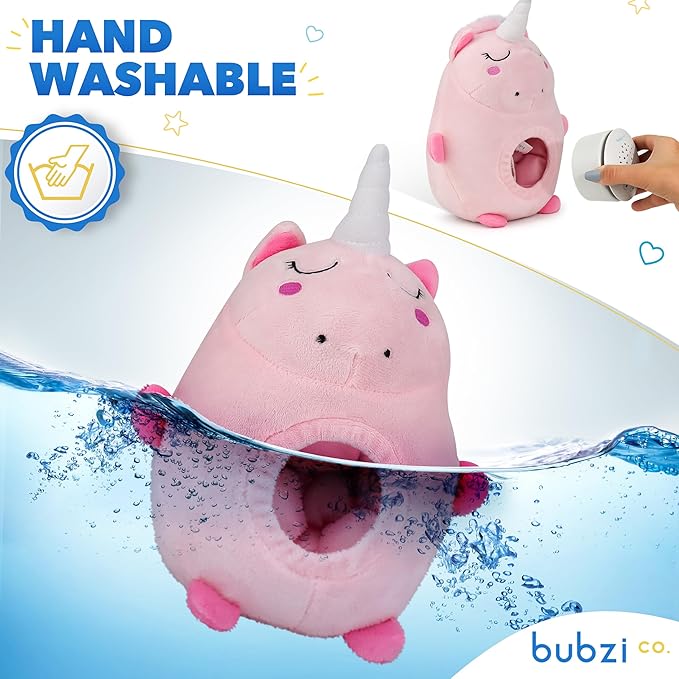 Bubzi Co Unicorn Baby Sound Machine & Night Light Projector, Portable Sleep Aid with White Noise & Soothing Shush Sounds