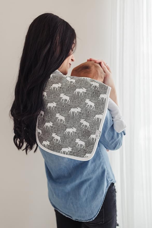 Copper Pearl Baby Burp Cloth Large 21''x10'' Size Premium Absorbent Triple Layer 3 Pack Gift Set for Boys “Scout Set