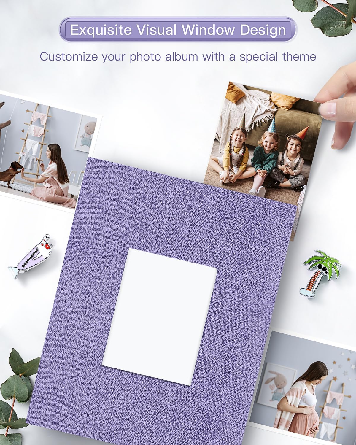 popotop Photo Album 4x6-200 Photos Photo Books with 200 Horizontal Pockets,Linen Cover Albums for Family Wedding Anniversary Baby Vacation Pictures