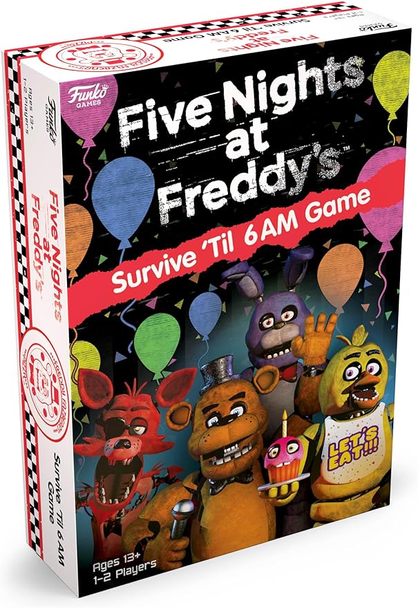 Funko Games Five Nights at Freddy's - Survive 'Til 6AM Game |1-2 Players, Ages 13+