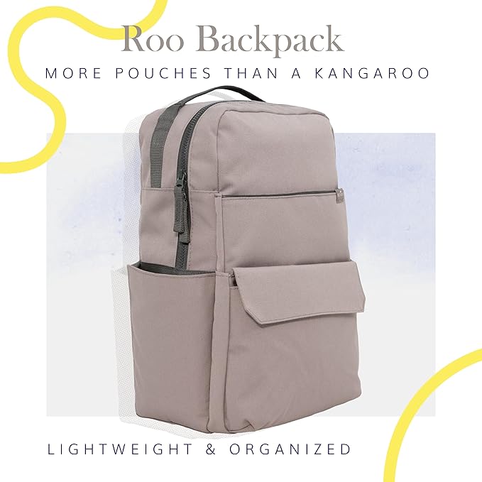RED ROVR Roo Lightweight 1 LB Diaper Bag Backpack | 11 organizational pockets| Durable & Water-Resistant (Truffle)