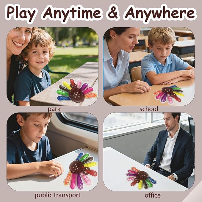 Color Sorting Toys, Squeeze Sensory Fidget Toys for Toddlers, Fine Motor Skills Sensory Toy, Montessori Learning Toys for Preschool Learning, Sensory Activity Toy for Kids 3+ & Adults