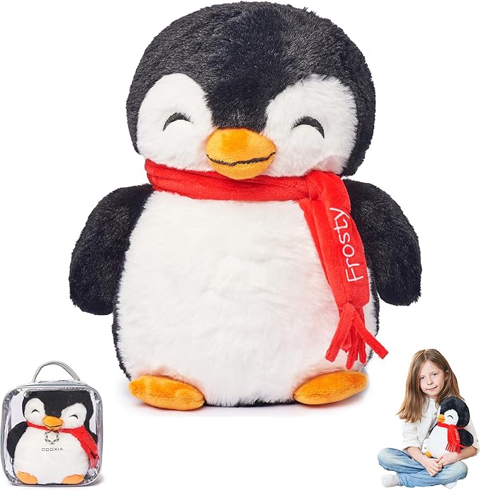 ODOXIA Weighted Animals for Anxiety 3.1lb Penguin | Stuffed Weighted Plush for Kids, Adults | Weighted Stuffed Animals | Weighted Plushies | Weighted Plushie