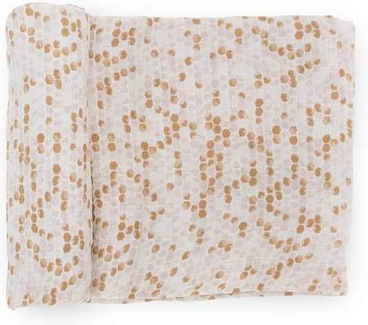 Little Unicorn Premium Cotton Swaddle Baby Blanket | Breathable Fabric | for swaddling, Play, Nursing & More (Honeycomb)