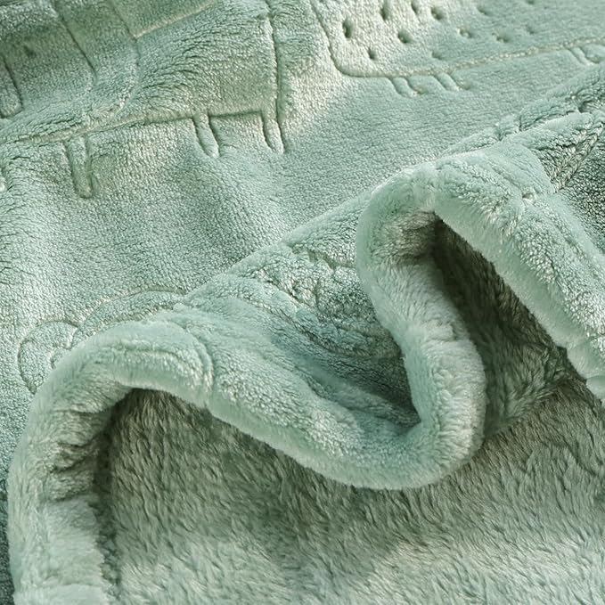 BORITAR Baby Blanket for Boys Girls Ultra Soft Fleece Warm and Lightweight Animal Blankets for Infant Toddler Newborn, 30x40 Inch, Sage Green