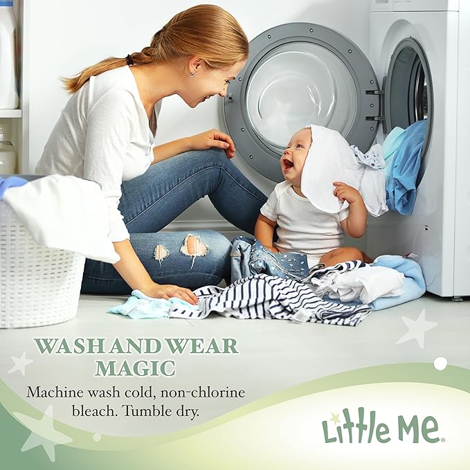 Little Me unisex baby nursery swaddling blankets, White, One Size US