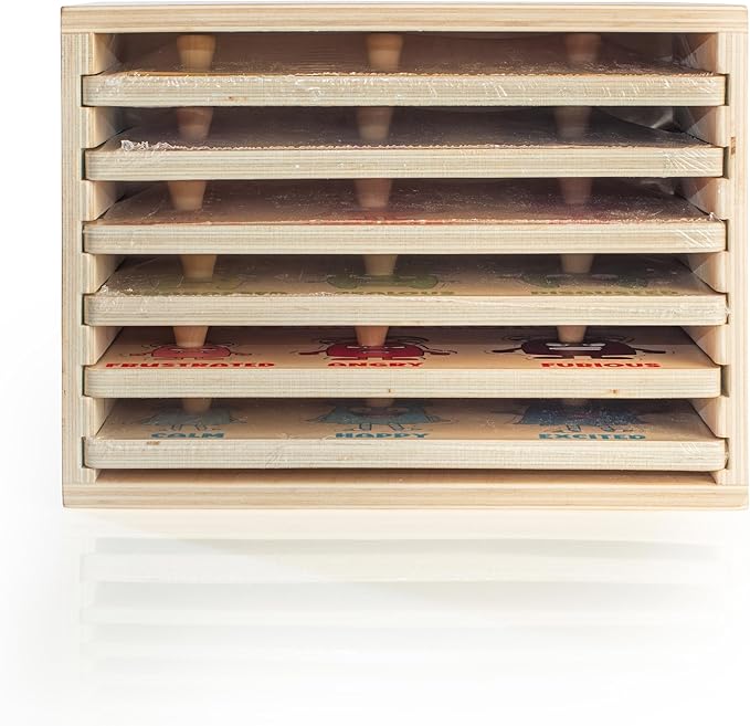 Open The Joy My Emotion Peg Puzzle – 24-Piece Emotional Regulation Puzzle for Kids | SEL Learning Tool for Identifying & Expressing Emotions | Wooden Puzzle for Ages 4+