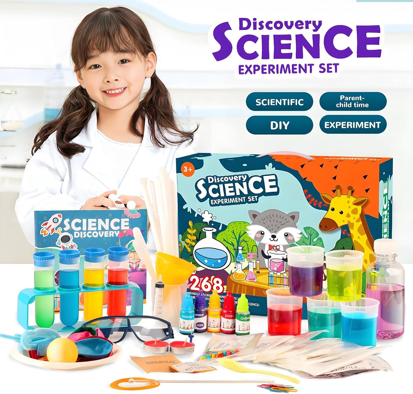 268+ Experiments Science Kit for Kids 6-12,Chemistry and Physics Educational Learning Scientific Set and STEM Project,Birthday Gifts and Toys for Boys Girls