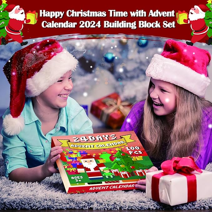 Advent Calendar 2025 Magnetic Blocks-100PCS Magnetic Building Blocks, Magnetic Blocks STEM Toddler Kids Toys, Construction Toys for Kids Ages 3+, Christmas Birthday Gifts for Boys & Girls