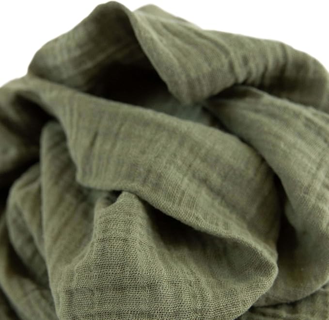 Little Unicorn Premium Cotton Swaddle Baby Blanket | Breathable Fabric | for swaddling, Play, Nursing & More (Fern)