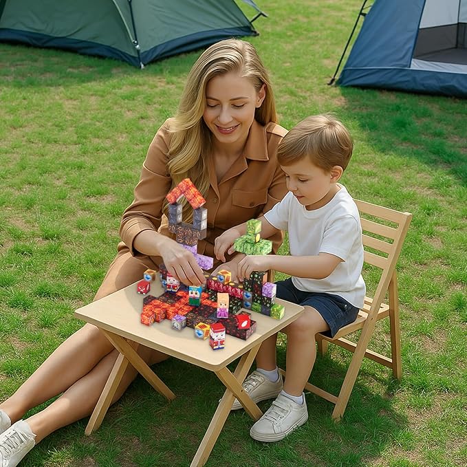 VEVOR Magnetic Blocks, 150 PCS Dark Castle Set, Magnetic Building Cubes for Kids, STEM Montessori Sensory Toys for Christmas Birthday Gift, Construction Stacking Toy for 3+ Years Old Boys & Girls