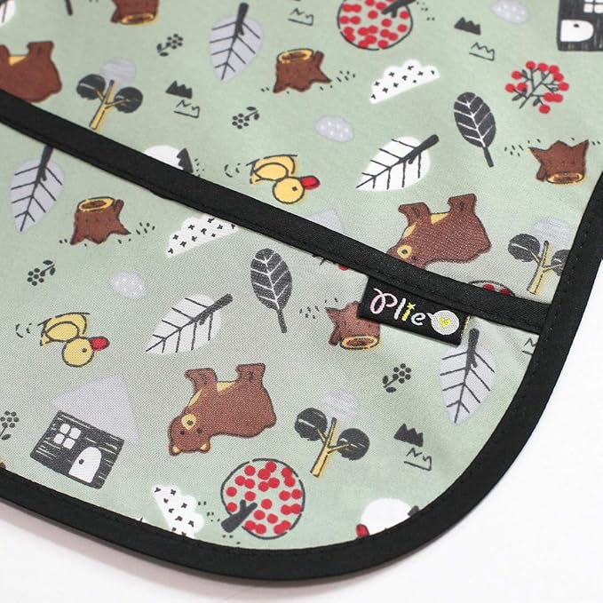 Short Sleeve Waterproof Bib for Toddlers – Feeding Apron for Mealtime, Daycare, Self-Feeding & Messy Play, Baby Bib