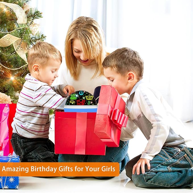 Cars Night Light for Boys - Rotating Projector Lamp with Race Car - Star Projector for Kids Age 3-8 - Ceiling Nightlight Projector with Cars and Stars - Birthday Gifts for Boys Room Decor