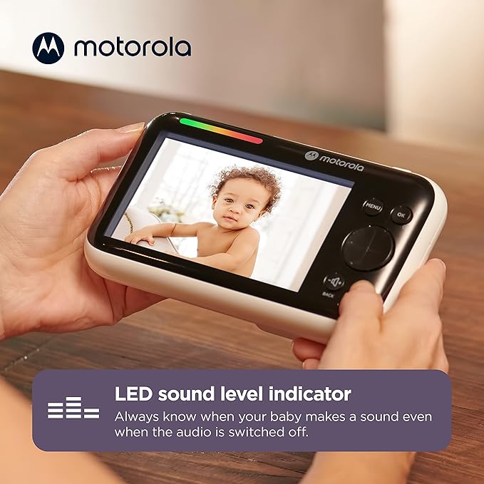 Motorola Nursery WiFi Video Baby Monitor with Camera and Audio, 5" Screen, HD PIP1510 Connect, 1000ft Range, Wall Mount, 2-Way Audio, Lullabies, Temperature Sensor, Zoom, Tilt