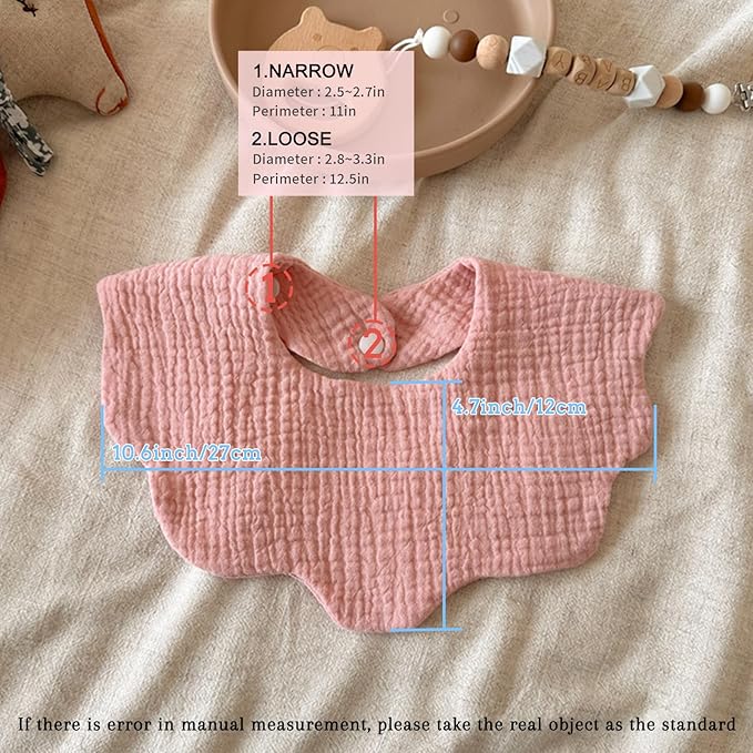 EllieHouse Baby Bibs for Girls Boys 10Pack Muslin Drool Teeth Drooling Teething Bibs Muslin Cotton for Infant Toddler