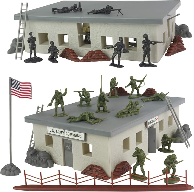 BMC WW2 Secret Stronghold - 36pc Plastic Army Men German Bunker Playset