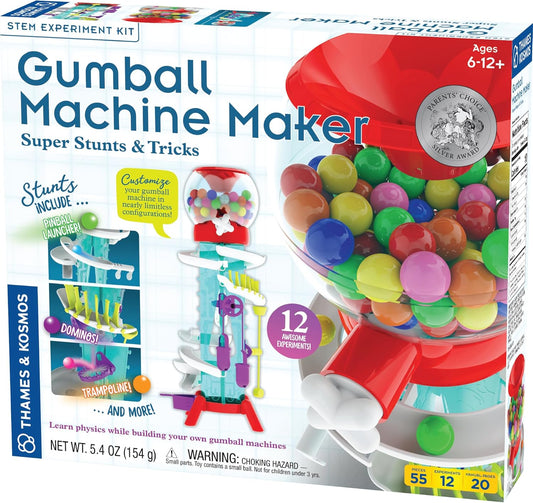 Thames & Kosmos Gumball Machine Maker Lab - Build Machines with Physics & Engineering Lessons | 12 Experiments | Make Your Own Gumball Machines | Includes Gumballs | Award Winner