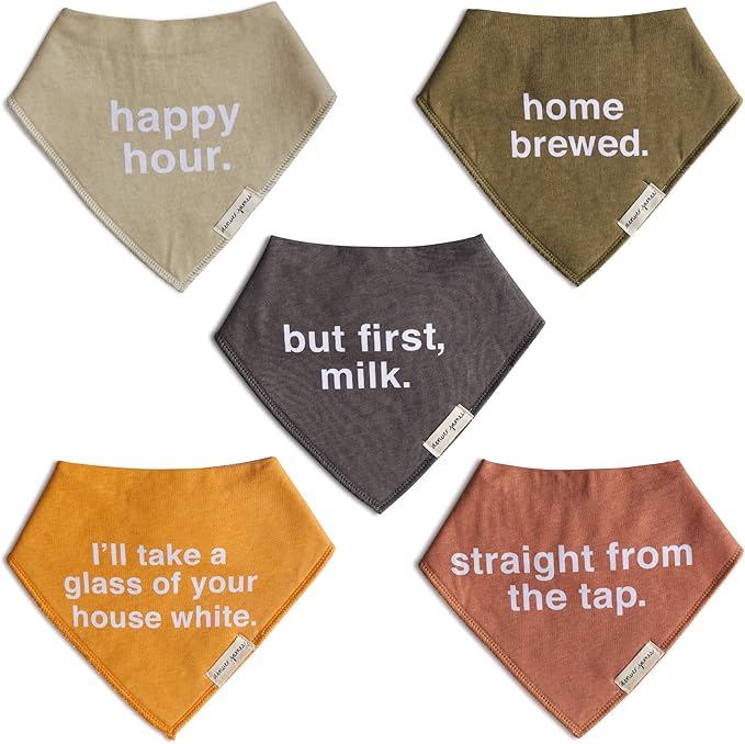 Denver James Bandana Feeding Drool Baby Bib I Soft Organic Cotton I Fleece Back