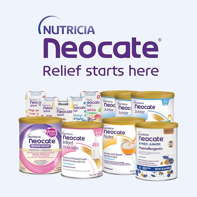 Nutricia Neocate Splash - Ready-to-Feed Hypoallergenic, Amino Acid-Based Toddler and Junior Formula - Tropical Fruit - 8 fl oz (Case of 27)
