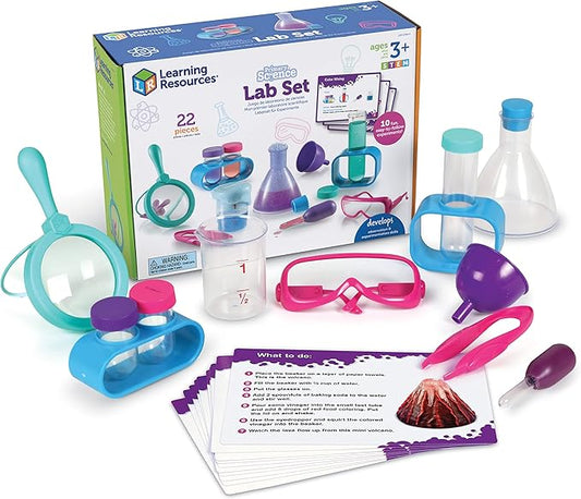 Learning Resources Primary Science Lab Set Pink, Science Kits for Kids, Experiments for Kids, stem Toys for Kids, 22 Pieces, Ages 3+