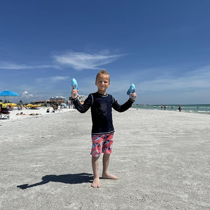 Beach Toys, 25 Pcs Sand Toys Set for Kids Including Water Gun, Sifting Funnel, Bucket, Watering Can, Sand Molds & Mesh Beach Toy Bag, Sandbox Toys for Toddlers 3-12