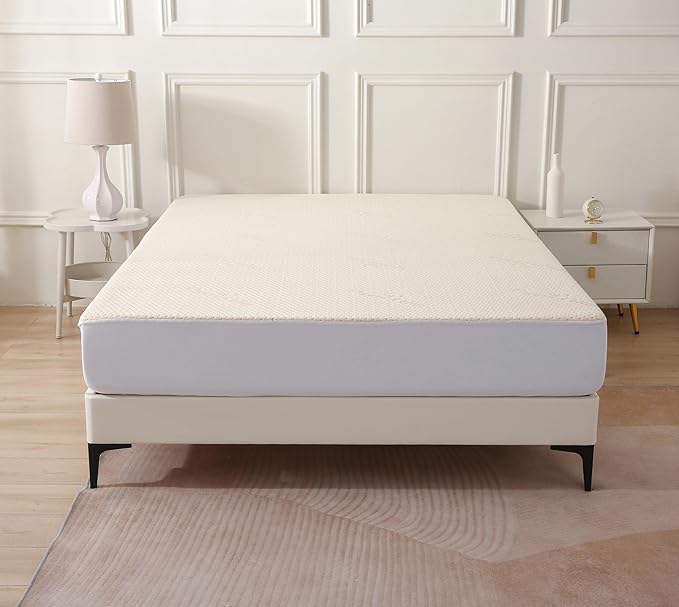 Luxury Waterproof Organic Mattress Protector Twin XL - Organic Cotton Breathable Mattress Pad Cover - New 380 GSM Comfort - Deep Pocket - Jersey Cotton Skirt - Fitted Comfort