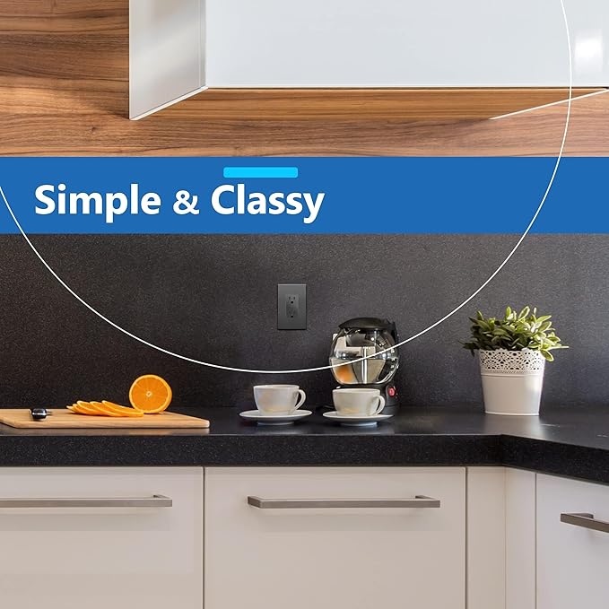 LIDER Matte Finish Decorator Switch Cover, Screwless Wall Plate, Mid-Size 1-Gang 4.88" x 3.11", Unbreakable Polycarbonate Thermoplastic, UL Listed, LSWP-31M-SG, Space Gray