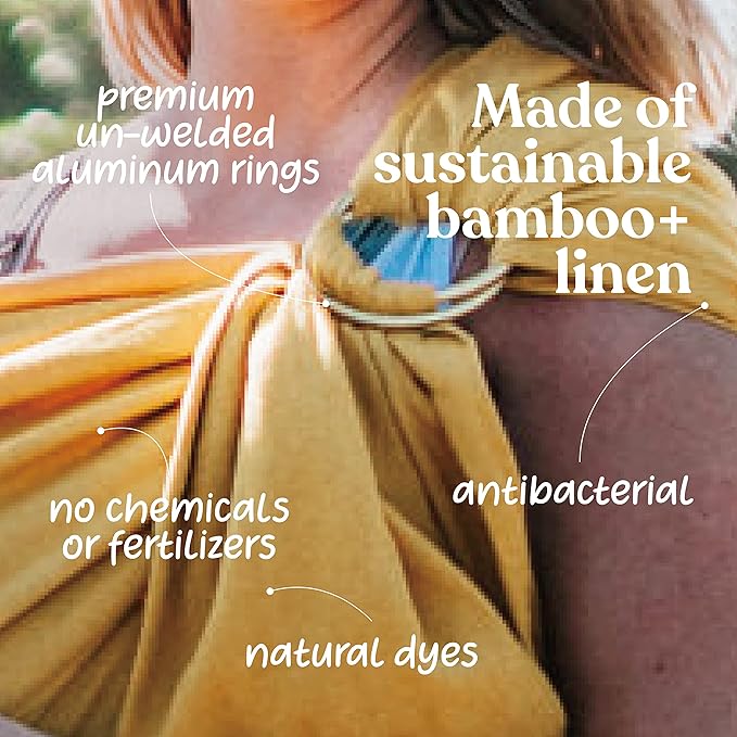 Nalakai Ring Sling Baby Carrier, Soft Linen Baby Sling, Baby Wrap, Comfort, Style, and Giving Back - Carry Your Little One with Love