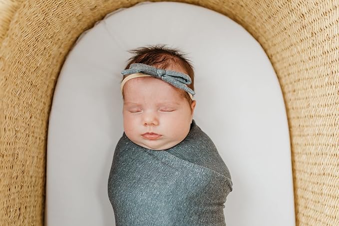 Copper Pearl Baby Swaddle Blanket - Premium Knit Baby Blanket, Large Soft Stretchy Receiving Blankets for Baby Boy and Girl, Swaddles for Newborn, Infant, and Toddler (Slate)