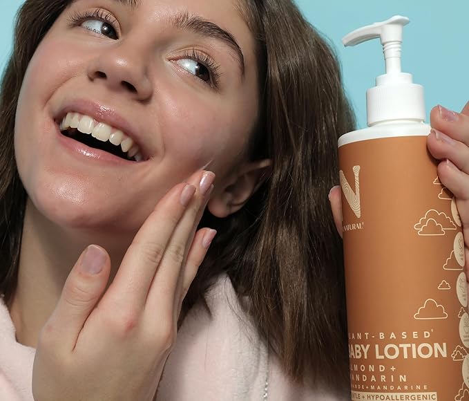 Dr. Natural Moisturizing Baby Lotion - Shea Butter Baby Lotion for Newborn and Kids - Body Lotion for Sensitive Skin - Almond and Mandarin - 16 oz