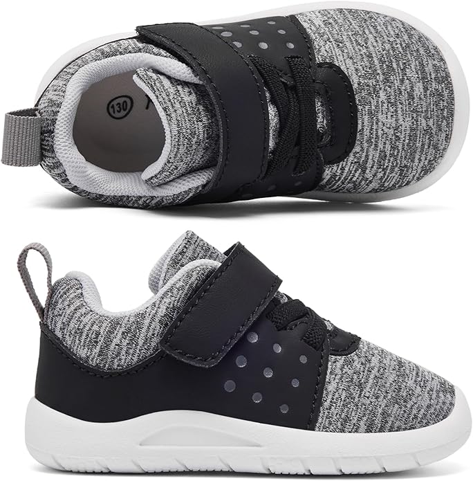 MORENDL Toddler Baby Shoes 0-4 Years Boy Girl Lightweight Breathable Non-Slip Sports Sneakers Running Walking Tennis Barefoot Shoes