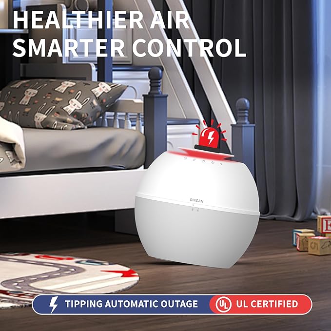 Dual-Function Humidifier & Dehumidifier 152oz Water Tank Steam distillation humidification for Bedroom With Drain Hose Humidifer RV Bathroom Auto Adjustment Timer Setting 7 Color LED Lights