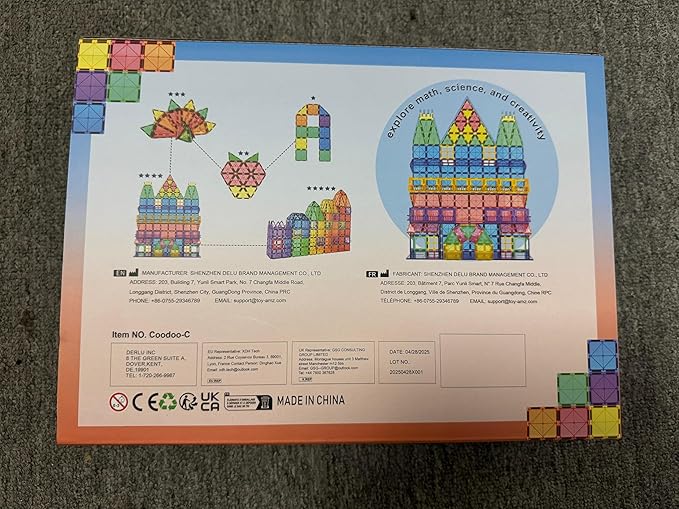 100PCS Magnetic Tiles STEM Building Toys Set with 2 Cars, Sensory Stacking Magnetic Blocks for Toddlers & Kids, Ideal for Preschool Montessori Toys Christmas Birthday Gifts for Boys & Girls Ages 3+