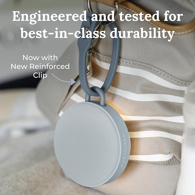 Yogasleep Hushh 2 Portable Sound Machine for Baby & Kids, New Reinforced Clip, Backlit Buttons, Night Light, 6 Soothing Natural Sounds, Easy to Use Timer, Volume Control, Toddler Lock, Noise Canceling