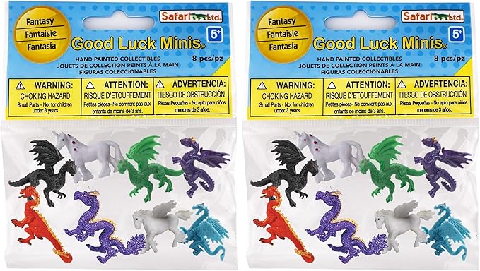 Safari Ltd. Fantasy Fun Pack - Mini Figures of Mythical Creatures - Educational Toy Set for Boys, Girls, and Kids Ages 5+ (Pack of 2)