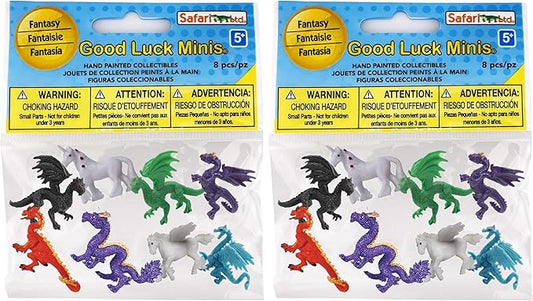 Safari Ltd. Fantasy Fun Pack - Mini Figures of Mythical Creatures - Educational Toy Set for Boys, Girls, and Kids Ages 5+ (Pack of 2)