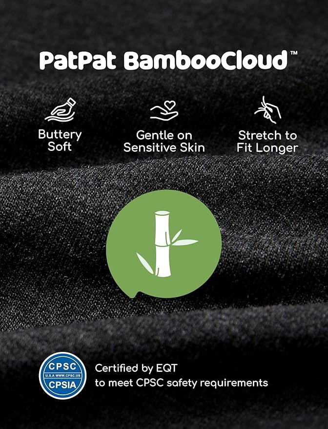 PATPAT Baby Bodysuits - Soft Viscose Made from Bamboo - Long Sleeve Funny for Boys and Girls -Newborn Infant Toddler Clothes