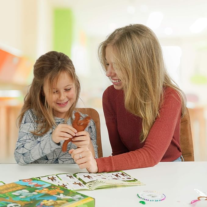 Craftorama Sewing Kit for Kids, Fun and Educational Wild Animal Craft Set for Boys and Girls Age 7-12, Sew Your Own Felt Animals Craft Kit for Beginners, 165 Piece Set