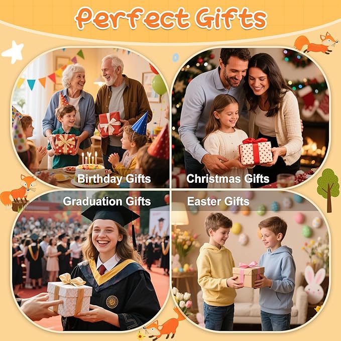 Fox Night Light for Kids, Cute Silicone Lamp with Rechargeable Dimmable 20 Mins Timer, Kids Bedside Decoration Light, Birthday Holiday Christmas Gifts Idea for Baby Girl Boy Friend