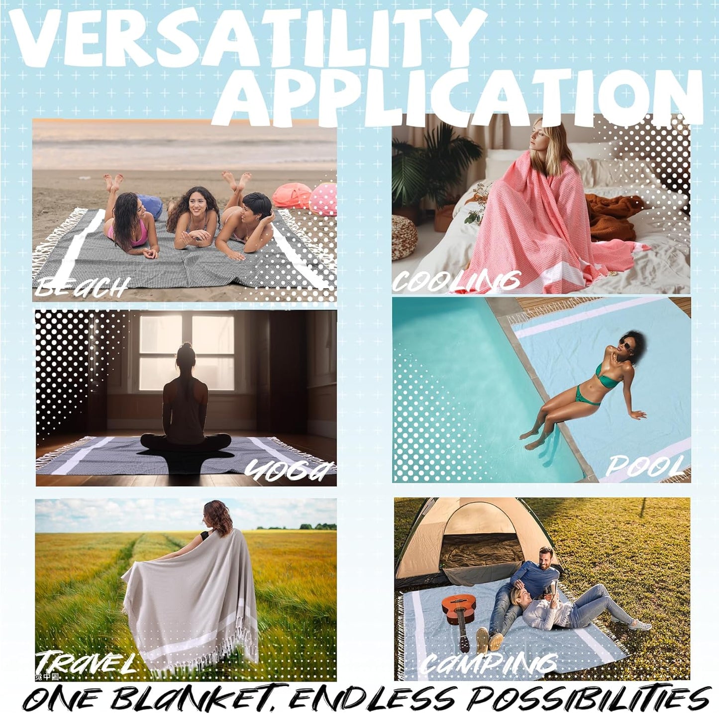 Jumbo Turkish Beach Towel Blanket Picnic Ourtdoor Mat Oversized Sandproof Fast Dry Thin Extra Large Xl Huge Linen Compact Organic Cotton Summer Vacation Gifts Travel Essential Cruise Ship Necessities