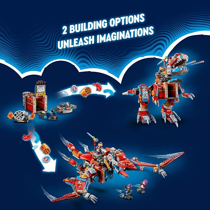 LEGO Dreamzzz Cooper’s Robot Dinosaur C-Rex Building Toys - Dinosaur Toys for Kids, Boy & Girls, Ages 9+ - Birthday Gift for Children - 71484