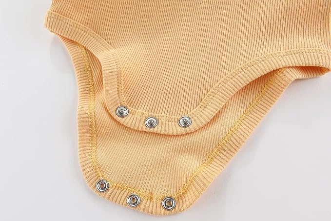 Kiddiezoom Newborn Baby Unisex Cotton One-Piece Bodysuits Baby Gift 5-Pack Baby Clothes