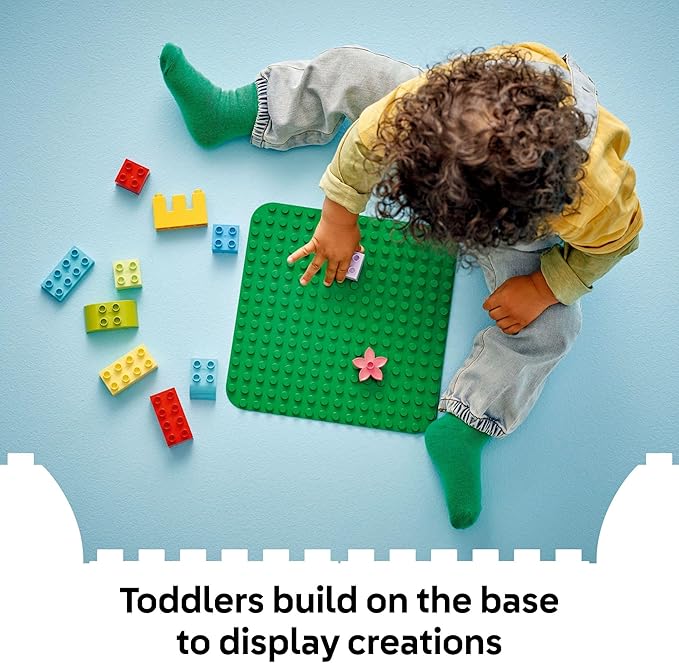 LEGO DUPLO Green Building Plate - Learning and Educational Building Toy for Toddlers, Preschool, Boys and Girls, Ages 1.5+ - Gift Ideas for Birthdays - 10460