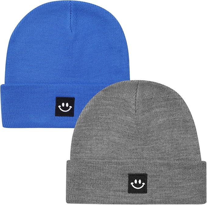 2Pack Baby Beanie Knit Toddler Hat for Girls Boys 0-8 Years